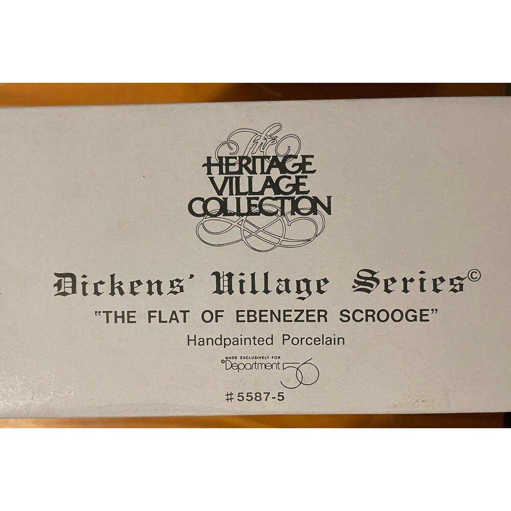 Dept 56 Dickens Village 5587-5 The Flat of Ebenezer Scrooge Christmas Carol Wbox